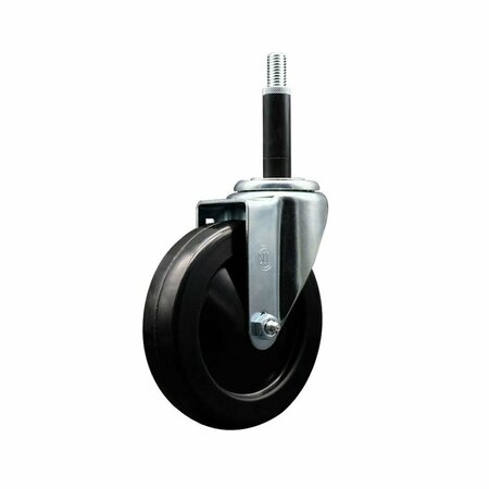 SERVICE CASTER 5'' Hard Rubber Wheel Swivel 3/4'' Expanding Stem Caster SCC-EX20S514-HRS-34